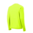 thumbnail image 4 of Sport Tek Adult Male Men Plain Long Sleeves T-Shirt Neon Yellow Large, 4 of 4