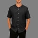 thumbnail image 2 of Mens Botón Camisa Color Sólido Cuello en V Manga Corta Sobredimensionado Transpirable Cardigan Superior, Largo Cardigan Hombres Desgaste Deportivo Casual, 2 of 8