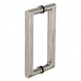 thumbnail image 2 of CRL SST24X24BS Brushed Stainless 24" Glass Mounted Square Back-to-Back Pull Handle, 2 of 2