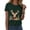 Dark Green, variant on Christmas Shirts for Women Santa Holiday Short Sleeve Tops Xmas Graphic Print Christmas Tshirts Women (Orange,XXXL)
