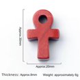 thumbnail image 3 of Mini Natural Crystal Ankh Carved Quartz Cross Pendant Egyptian Life Symbol DIY, 3 of 9