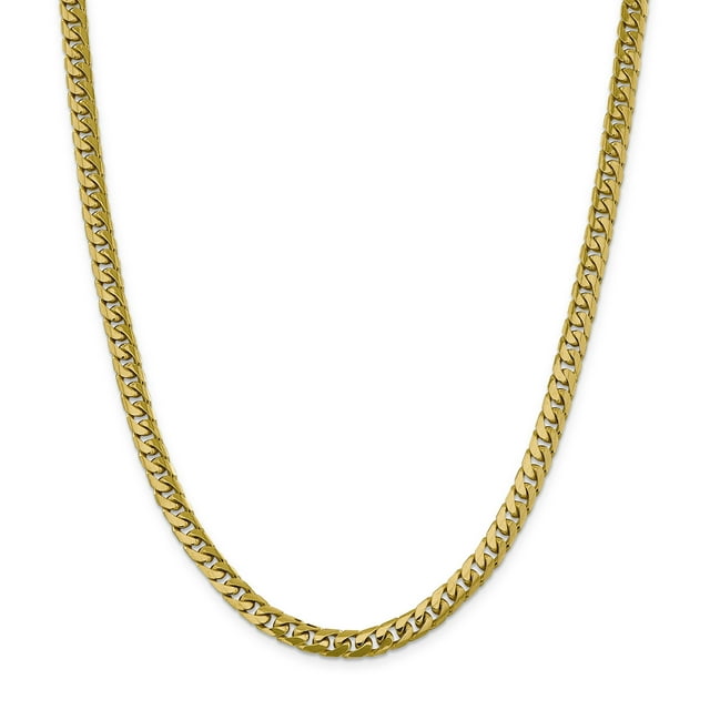 14k 6.25mm Solid Miami Cuban Chain (Weight: 64.23 Grams, Length: 24 Inches)