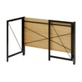 thumbnail image 3 of Solutions d'Espace Bureau Pliant en Métal de 43 Pouces pour Bureau à Domicile Noir/teck, 3 of 12