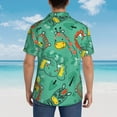 thumbnail image 4 of Pofeuu Funny Animals in Jungle Print Hawaiian Shirt for Men Sleeves Casual Button Down Summer Beach Dress Shirts T-Shirts,XX-Large, 4 of 7