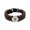 Dark Brown, variant on Snap Jewelry Paracord Bracelet with 1 Snap Holder in Rainbow Color, Youth Small 7 Inch Size