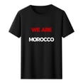 thumbnail image 2 of Nmnitkp Sustainable Women's Short Sleeve Tops We Are Morocco Football Fan Graphic T-Shirt, Crew Neck Short Sleeve Casual Tee, Multiple Colors Available Black,2XL, 2 of 5