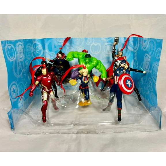 Disney Avengers Christmas Ornament 8pc Custom Set - Marvel Holiday
