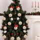 thumbnail image 5 of Bolas de adornos navideños de terciopelo flokado de 12 piezas - Decoraciones colgantes de árbol de plástico marrón de 2,4 pulgadas, 5 of 6
