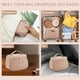 thumbnail image 5 of Bolsa de Maquillaje Única de PU de Cuero, Bolsa Cosmética de Viaje Impermeable, Estuche Cosmético de Viaje, Bolsa de Aseo con Cremallera Rosa, 5 of 7