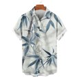 thumbnail image 3 of ZZwxWA Hawaiian Button Down Shirts for Men Short Sleeve Tropical Print Tops Casual Loose Summer Beach Holiday Basic Tees 2025 Holiday Gift Finder, 3 of 5