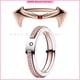 thumbnail image 1 of Anillo Bruja Escarlata de Marvel Recubrimiento en Oro Rosa/Anillos Logo y Pavé en Dos Tonos Signature Recubrimiento, 1 of 4