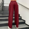 thumbnail image 6 of Womens Baggy Cargo Pants High Waist Straight Wide Leg Jogger Casual Sporty Workout Trousers with Pockets Streetwear, 6 of 8