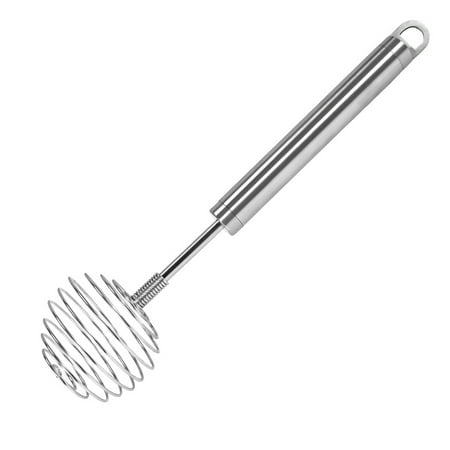 

Egg Beater Spring Head Stainless Steel Durable Kitchen Tool Easy Clean Manual