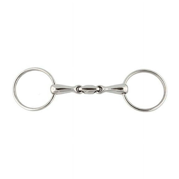 Jacks 20109-5-1-4 Stainless Steel Horizontal Elliptical Loose Ring Snaffle Bit - 5.25 in.