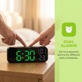 thumbnail image 5 of REGALWOVEN Small Dual Alarm Clock for Bedroom, Dimmable, DST, Snooze,12/24H, Alarms with Indoor Temperature, Decorate for Bedroom 6.7 x 2.4 x 1.2 inch White Blue, 5 of 7