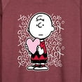 thumbnail image 3 of Peanuts - Charlie Brown Xoxo - Women's Lightweight French Terry Long Sleeve Shirt, 3 of 6
