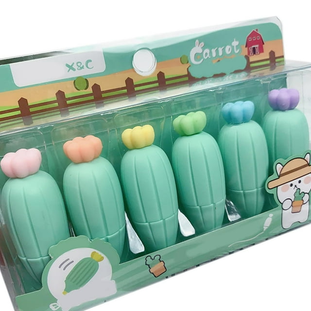 pastel colors Highlighter Pen Water Based, Quick Dry Marker Pen with Cute Shape