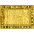 thumbnail image 1 of Ahgly Company Machine Washable Indoor Rectangle Abstract Yellow Modern Area Rugs, 3' x 5', 1 of 4