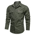 thumbnail image 2 of Ketyyh-chn99 Polo Shirts for Men Casual Men's and Big Men's Hooded Flannel Shirt Green,XL, 2 of 5