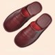 thumbnail image 2 of Zapatos de interior de otoño e invierno, zapatillas para hombre y mujer, chanclas concisas de color azul marino, Zapatillas de casa de cuero simples para hombre de talla grande 46, 2 of 5