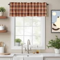 thumbnail image 2 of Modern Rustic Buffalo Plaid Valances for Windows,Kitchen Valance Rod Pocket Short Curtain, Abstract Gradient Checker Valance Curtain Window Valances for Bedroom Bathroom Living Room 42x12in, 2 of 9
