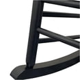 thumbnail image 2 of JERFIT Solid Wood Rocking Chair for Porch, Balcony, Patio & Garden - Comfortable Adult Rocking Chair with Wide Seat, Armrests & Slatted Back - Supports 280lbs, Easy Assembly, Black, 2 of 9