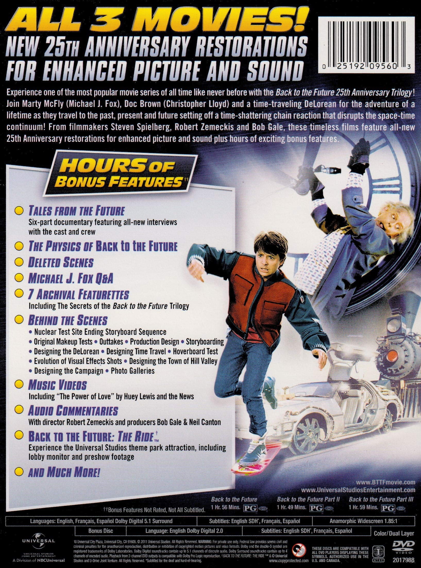 UNIVERSAL ENTERTAINMENT - CAN　YOU　SEE　THE　FUTURE？ DVD Back to the Future: 25th Anniversary Trilogy (DVD) - Walmart.com