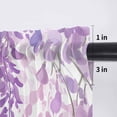 thumbnail image 5 of Spring Flowers Valance Curtains for Kitchen/Living Room/Bathroom/Bedroom Window, Rod Pocket Small Topper Half Short Window Curtains Voile Sheer Scarf, Purple Lavender Floral Modern Pastoral 42"x12", 5 of 8