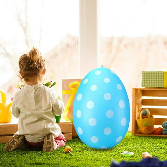 60cm Giant Inflatable Easter Eggs,Easter Egg Gifts Clearance by VOTRUDI,Outdoor Easter Egg Hunt Decor for Kids Yard, Garden Party and Carnival Toys,Multicolour