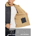 thumbnail image 3 of TACVASEN Men's Winter Sherpa Lined Jacket Warm Trucker Coat Multi Pocket Dark Gray L, 3 of 4