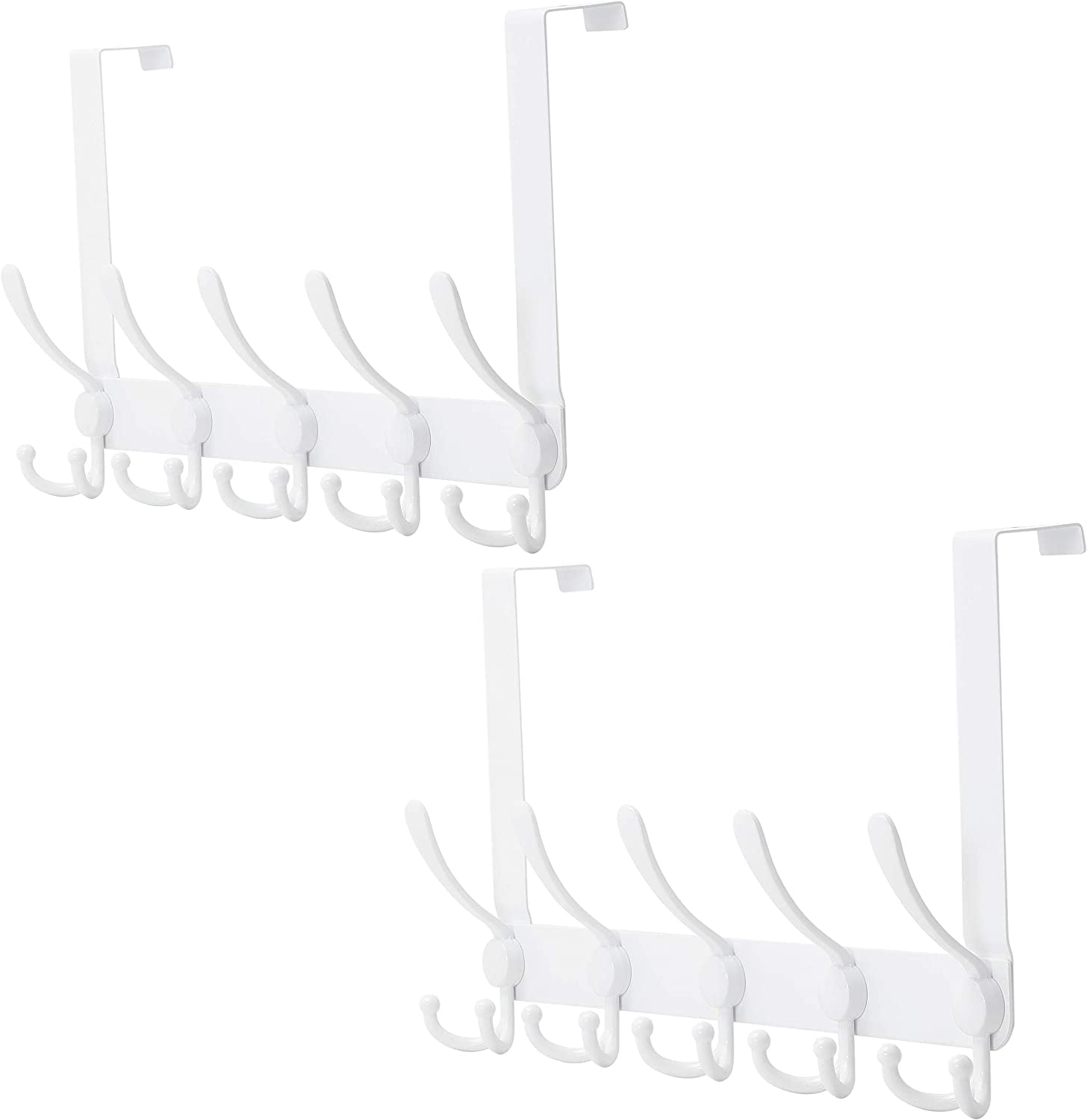 Dseap over the Door Hook Hanger5 Tri Hooks,Heavy Duty Metal Coat Hook