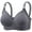 Gray, variant on Women's Plus Size Wireless Bra, Breathable Thin Cup Minimizer Seamless Comfort Full Coverage Wirefree Everyday Bra