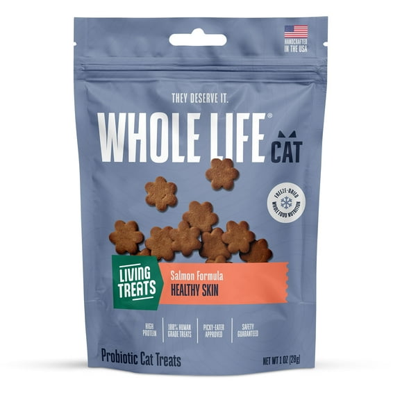 Whole Life Pet Living Treats – Healthy Skin Probiotic Snack For Cats, 1oz