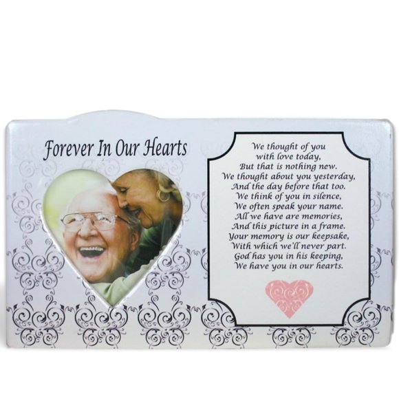 Marco De Fotos Conmemorativo De Banberry Designs, Tributo A La Memoria Amorosa Para Un Ser Querido Querido, Hoy Pensamos En Ti Con Amor, Para Siempre En Nuestros Corazones, 5,25 X 8,5 Pulgadas