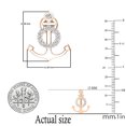 thumbnail image 5 of Dazzlingrock Collection Round White Diamond Anchor Stud Earrings for Women (0.14 ctw, Color I-J, Clarity I2-I3) in 10K Rose Gold, 5 of 6