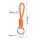 thumbnail image 2 of Llavero de paracord de 4" con anillas planas trenzadas, correa de muñeca, naranja, 2 of 7
