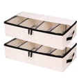 thumbnail image 2 of Xihbxyly Ofertas de Exceso de Existencias En Outlets de Prime Caja de Almacenamiento de Zapatos Compartimentos Plegables, 2 Unidades, Tela Gruesa, Transparente, 2 of 4