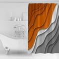 thumbnail image 2 of Abstract Beach Shower Curtain, 48" x 72", Aesthetic Grey to Orange Gradient Waterproof Bathroom Curtain Washable Shower Curtain Set with 12 Hooks, 2 of 6