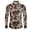 Brown Cow Print Pattern, variant on Vintage Christmas Santa T-shirt Athletic Shirt Dry-Fit Shirts with Long Sleeve Button Down Formal Tops Wrinkle-Free Clothes Wear for Men