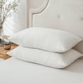 thumbnail image 2 of Pure Era 100% T-Shirt Jersey Knit Cotton Pillowcases Super Soft Breathable, Set of 2, Standard 20”x26”, Solid Off White, 2 of 4