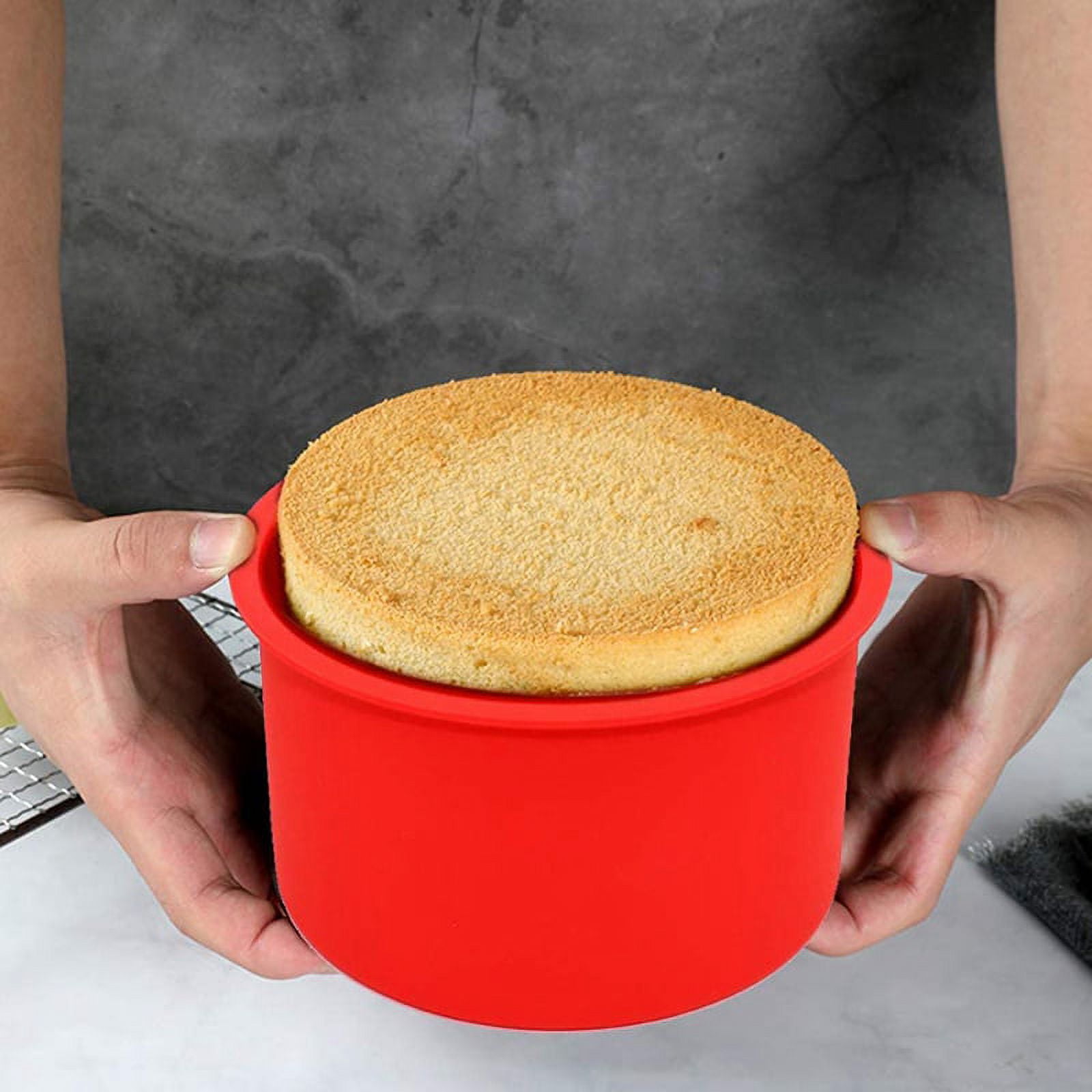  mifengda 12pcs Silicone Cake Mold Baking Round Cake Molds 4  Inch Non-Stick Baking Pan Kitchen Silicone Cake Molds for Baking(Red, Blue,  4inch): Home & Kitchen