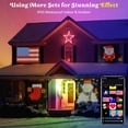 thumbnail image 6 of DIY Curtain Lights,Smart Christmas Curtain Lights,400 LED RGB 9.84ft x 9.84ft Color Changing Wall Light,IP65 Waterproof & Dynamic String Lights with APP for Room,Bedroom,Backdrop Halloween Decor, 6 of 15