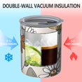 thumbnail image 2 of 12oz Coffee Tumblers Brown Mushroom Flower Light Pattern Stainless Steel Vacuum Insulated Travel Tumbler Coffee Cups Mug with Lid and Straw with Cleaning Brush for Cold & Hot Drinks, 2 of 5