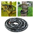 thumbnail image 3 of Juguete de serpiente falsa realista de goma grande de 47'' para accesorios de jardín y bromas prácticas. Blanco negro, 3 of 8