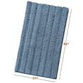 thumbnail image 3 of Alfombra de baño Clara Clark, ultrasuave, de felpa, azul peludo, 44 x 26 cm, 3 of 9