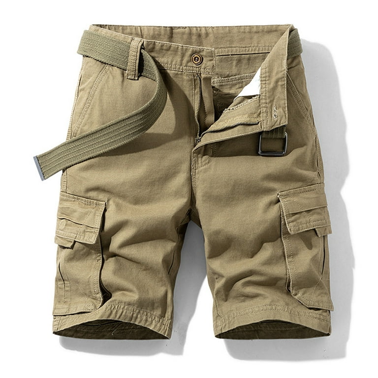 Mens Lightweight Multi Pocket Casual Outdoor Twill Cargo Shorts