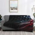 thumbnail image 2 of Uemuo American Flag Waving Print Printed Throw Blanket for Couch, Fluffy Fuzzy Blankets for Bed, Sofa, Cozy Flannel Faux Fur Blanket-50"x40", 2 of 6