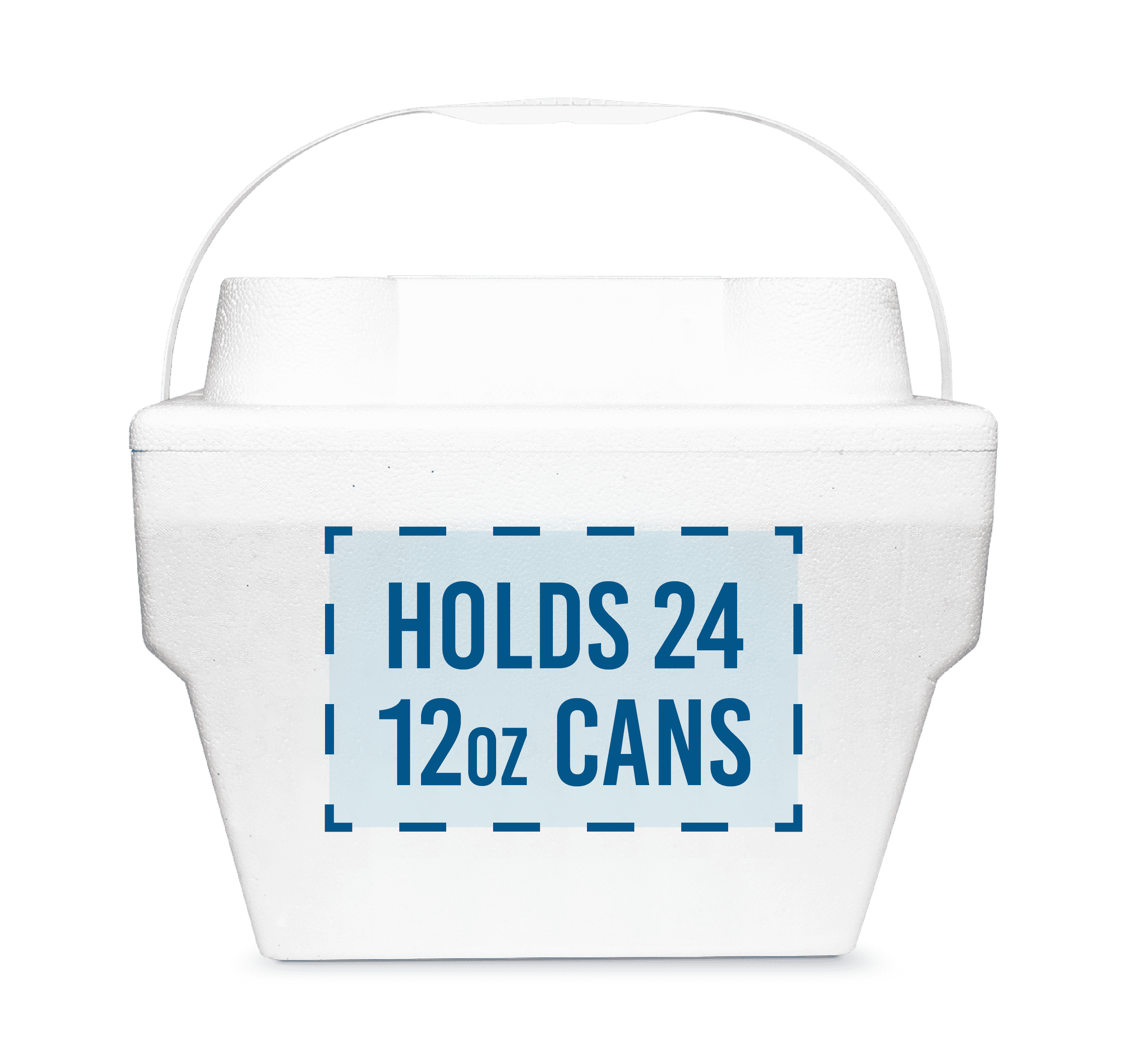 Texas Flag Styrofoam Cooler,  22QT Foam Cooler, 20 Can Capacity, White