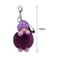 thumbnail image 5 of tasrioml Doll Keychains Fluffy Sleeping Baby Multi-colored Knitted Hat Wear Baby Key Ring for Women, 5 of 8
